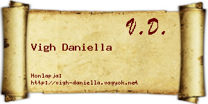 Vigh Daniella névjegykártya